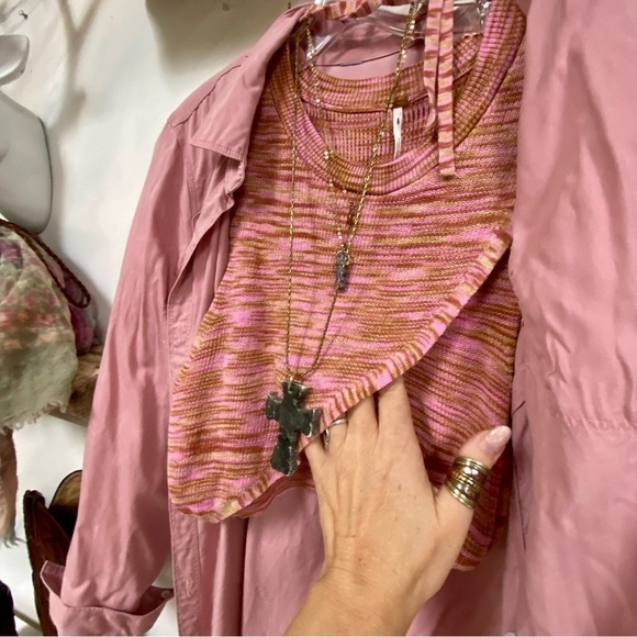 Free people Sleeveless boho Top/tank wrap around style w beach resort vacay vibe - Picture 6 of 14